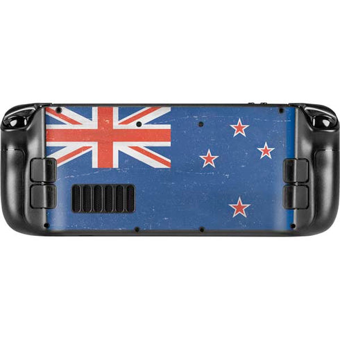 New Zealand Flag Distressed Steam Deck Handheld Gaming Computer Skin